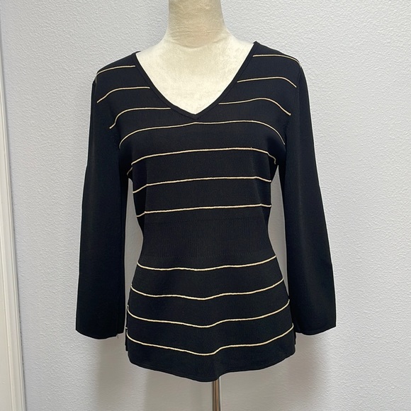 Cable & Gauge V Neck Sweater Size L - Picture 1 of 5